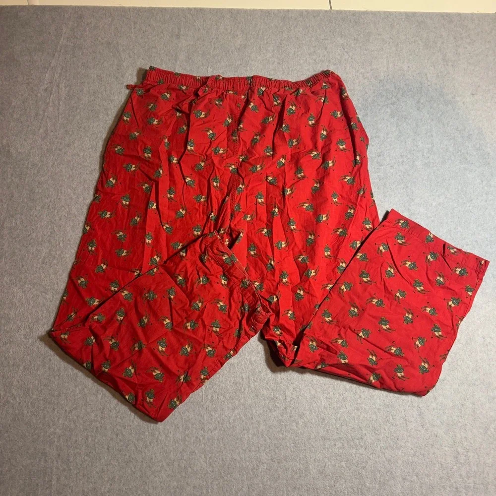 Polo Ralph Lauren Mens Red Skiing Polo Bear Pajama Pants Sleepwear Large